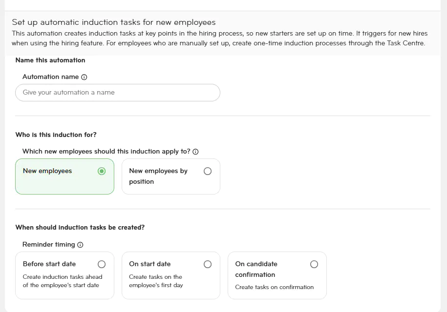 Task List Settings