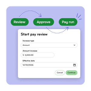Pay reviews that flow straight into payroll 