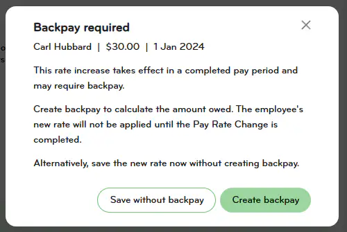 Pay rate change - Approve and Process