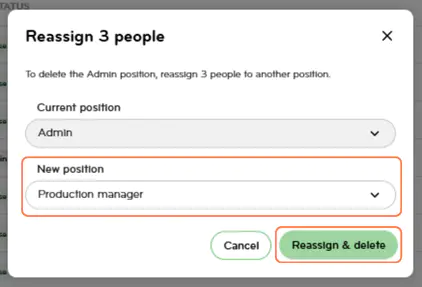 Reassign dropdown options