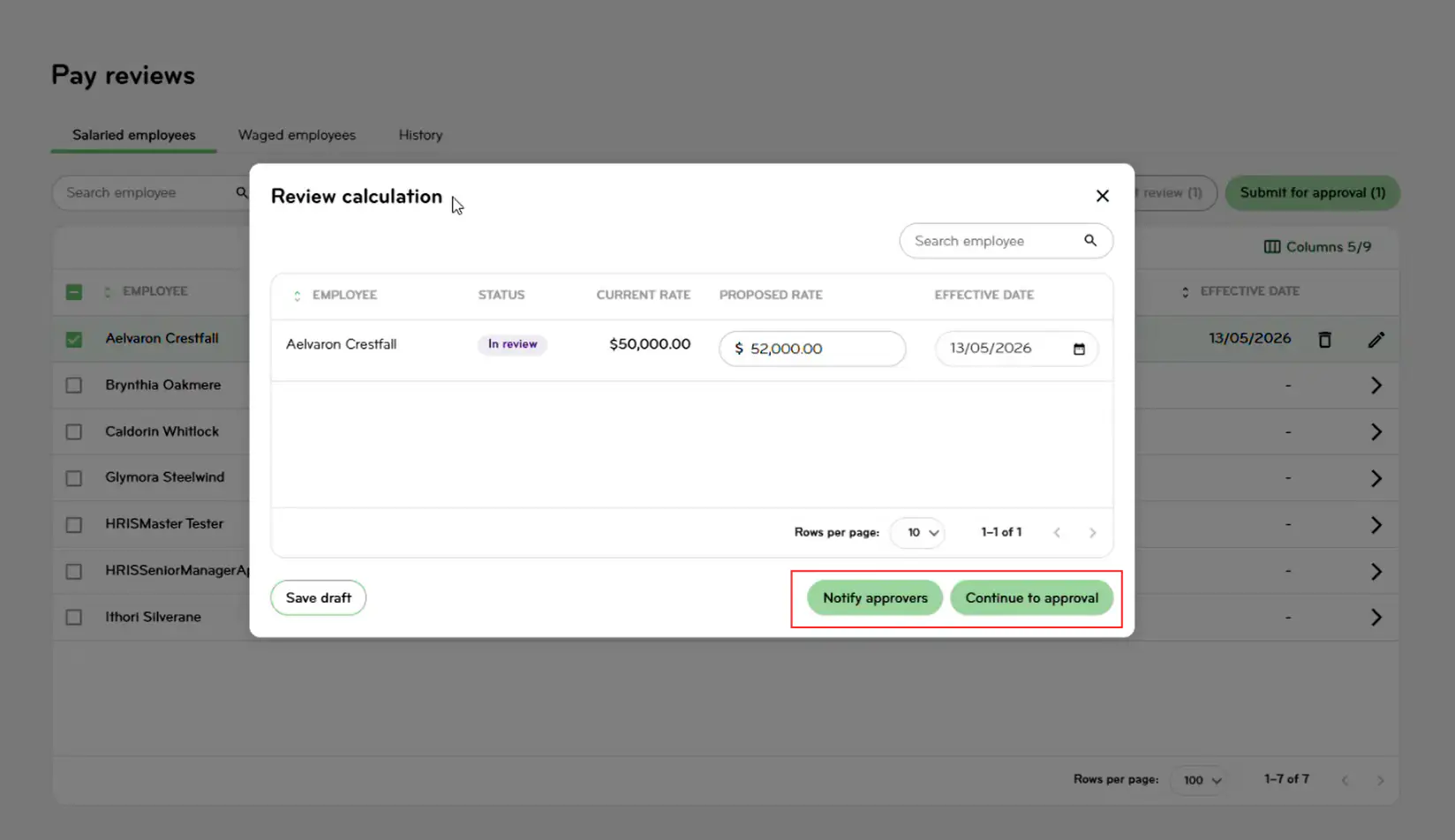 Pay Review Calc