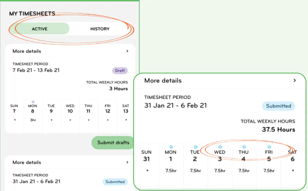 Understanding your timesheet