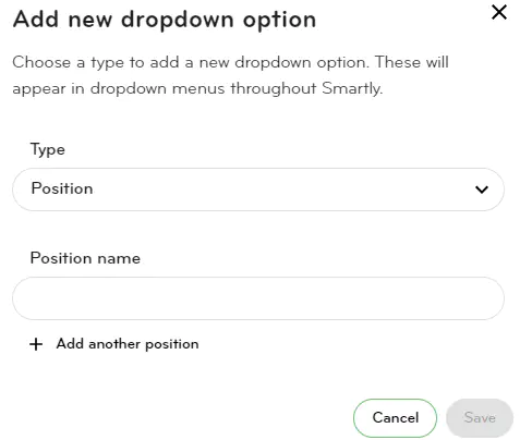 Add new dropdown option