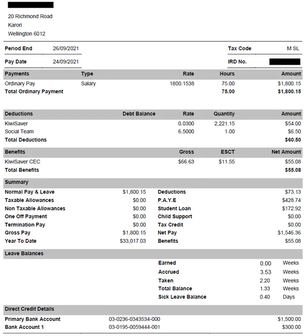 Payslip 3