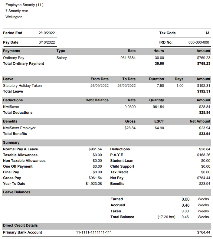 Payslip 3