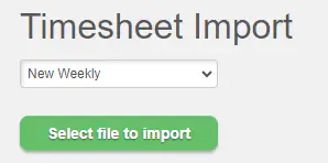 Choose your pay group and then select file to import