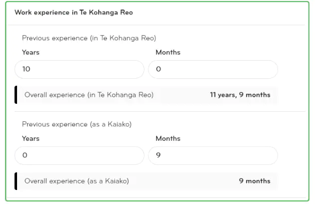 Work experience at Te Kohanga Reo