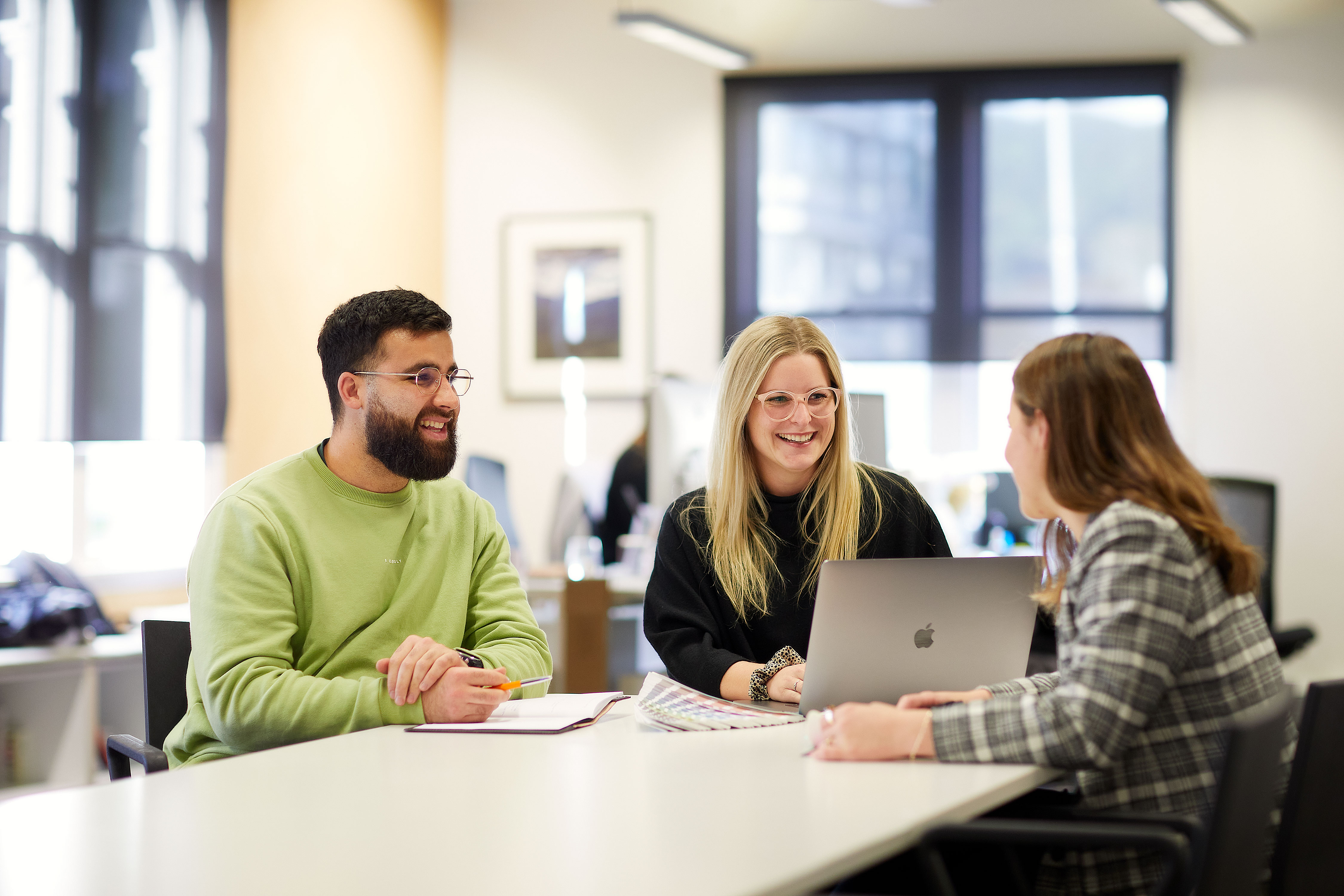Two people talking to each other
